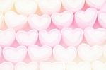 Colorful Marshmallow On White Background Stock Photo