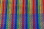 Comb Loom With Rainbow Colors And Diversity Flag Stock Photo