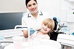 Complete Dental Checkup For Girl Stock Photo