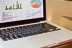 Computer And Graph Stock Photo