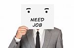 Concept Business Show Paper Say Need Job Stock Photo