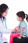 Concept Photo Of Children Health And Medical Care.  Isolated On Stock Photo