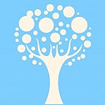 Concept Tree On Blue Background Stock Photo