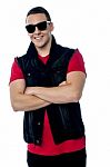 Confident Young Fashionable Guy Stock Photo
