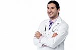 Confident Young Male Doctor Stock Photo