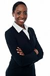 Confident Young Smiling Business Woman Stock Photo
