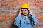 Construction Technician Stock Photo