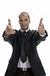 Cool Successful Businessman Posing Stock Photo