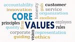 Core Values Word Cloud, Business Concept - Illustration Stock Photo