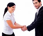 Corporate People Hold Their Hands Each Other Stock Photo