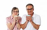 Couple Holding Coffee Cup Stock Photo