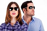 Couple Wearing Sunglasses Stock Photo