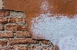 Cracked Concrete Vintage Wall Stock Photo