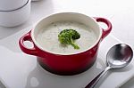 Cream Of Broccoli Soup Stock Photo