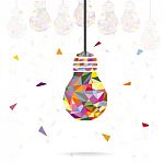 Creative Light Bulb Idea Concept Stock Photo