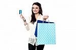Credit Card, Shopping Made Easy ! Stock Photo