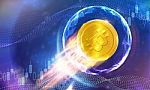 Crypto-currency,  Bitcoin Internet Virtual Money. Currency Techn Stock Photo
