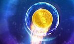 Crypto-currency,  Bitcoin Internet Virtual Money. Currency Techn Stock Photo