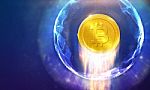 Crypto-currency,  Bitcoin Internet Virtual Money. Currency Techn Stock Photo