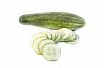 Cucumber On A White Background Stock Photo