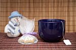 Cup Of Tea And Cookie Stock Photo