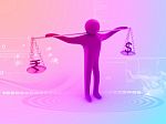 Currency Balancing Man Stock Photo