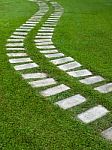 Curve Way On Grass Stock Photo