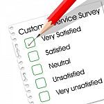 Customer Service Survey Form Stock Photo