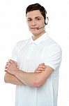 Customer Support Male Executive Stock Photo