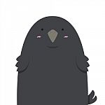 Cute Big Fat Crow Stock Photo
