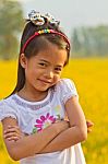 Cute Girl In Thailand Stock Photo