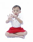 Cute Young Asian Boy Stock Photo