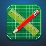 Cutting Mats Pencil And Ruler Icon Stock Photo