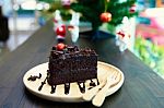 Dark Chocolate Cake Stock Photo