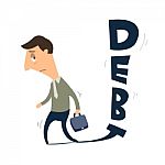 Debt Following Stock Photo