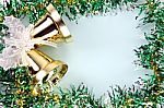 Decorations Ribbon For Christmas And New Year Stock Photo
