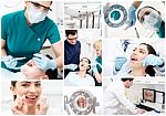 Dentist At Work, Collage Stock Photo