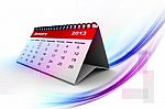 Desktop Calendar For 2013 Year Stock Photo