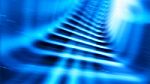 Diagonal Blue Teleport Tunnel Motion Blur Abstraction Backddrop Stock Photo