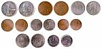 Different Old Belgian Coins Stock Photo