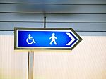 Disabled Badge Walk Way Stock Photo
