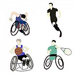 Disabled Man Sport Stock Photo