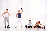 Diverse Group Of People In Gym Stock Photo
