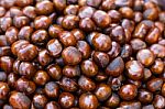 Division Roasted Chestnuts Brown Red Stock Photo