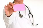Doctor With Memo Stock Photo