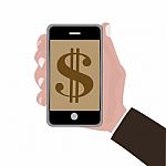Dollar Money Phone Concept Illustration Of Mobile Cell Phone Stock Photo