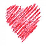 Doodle Abstract Hand Drawn Pattern Heart Shaped Stock Photo