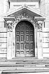 Door St Paul Cathedral In London England Old Construction And Re Stock Photo