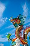 Dragon Chinese In Thailand Stock Photo