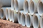 Drainage Pipe For Construction Stock Photo